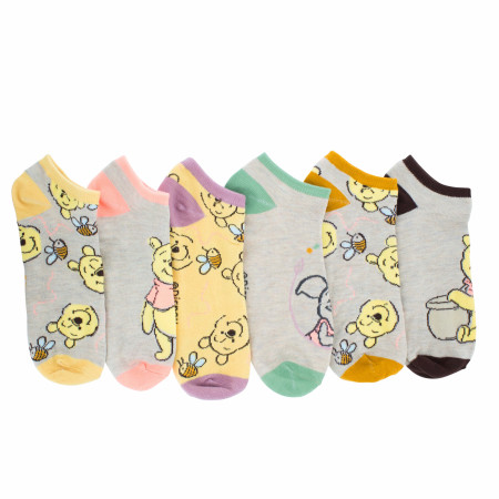 Winnie the Pooh Pastel Women's Ankle Socks 6-Pair Pack